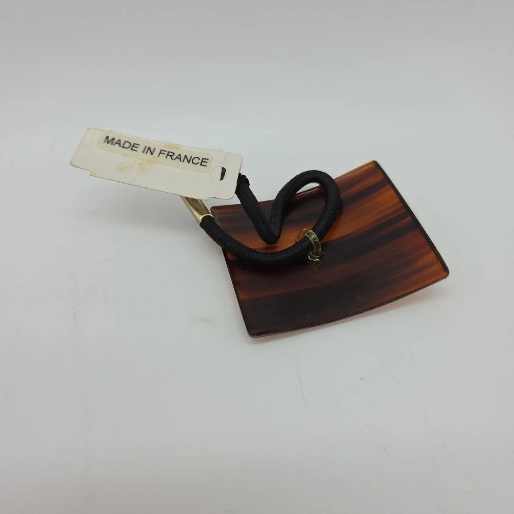 Faux Tortoise Shell Ponytail Hair Tie Accessory Made in France Unused  *READ*